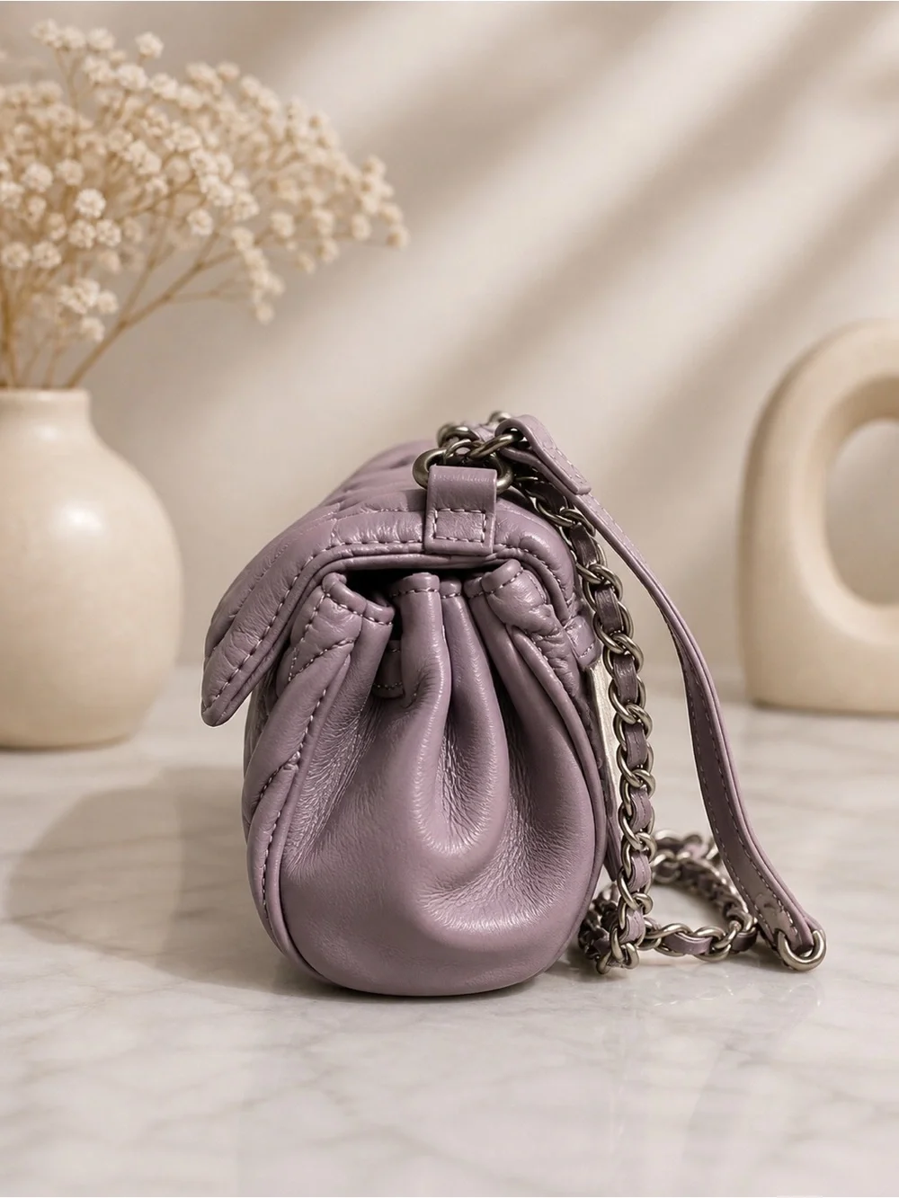 Steve Madden Quilted Shoulder Crossbody Bag in Lavender - NWT - Picture 4 of 6